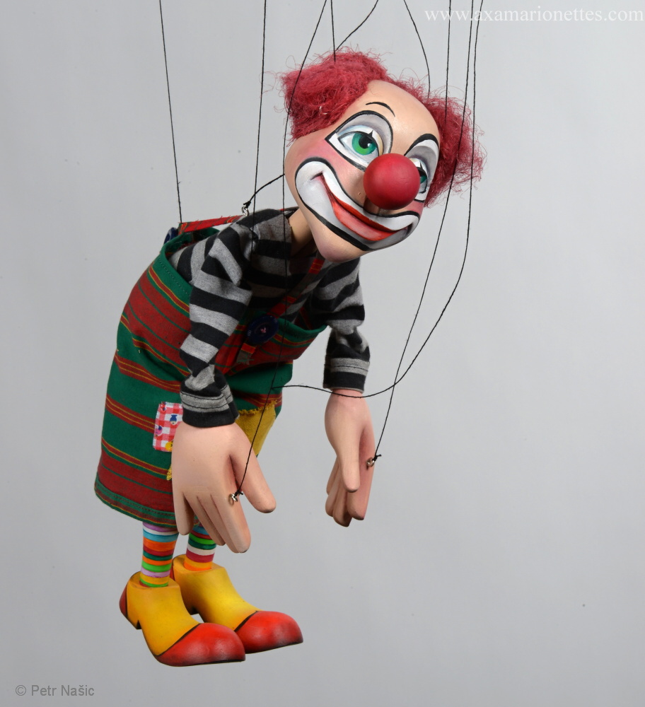 TELLON COLLECTION FUNNY CLOWN string marionette puppet  puppets clown jester 