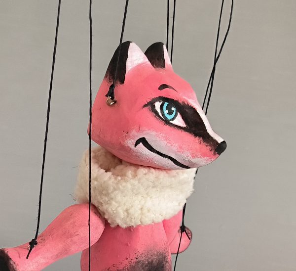 Pink Fox puppet - axamarionettes shop