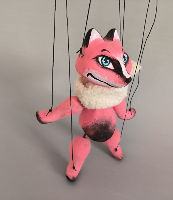 Pink Fox puppet - axamarionettes shop