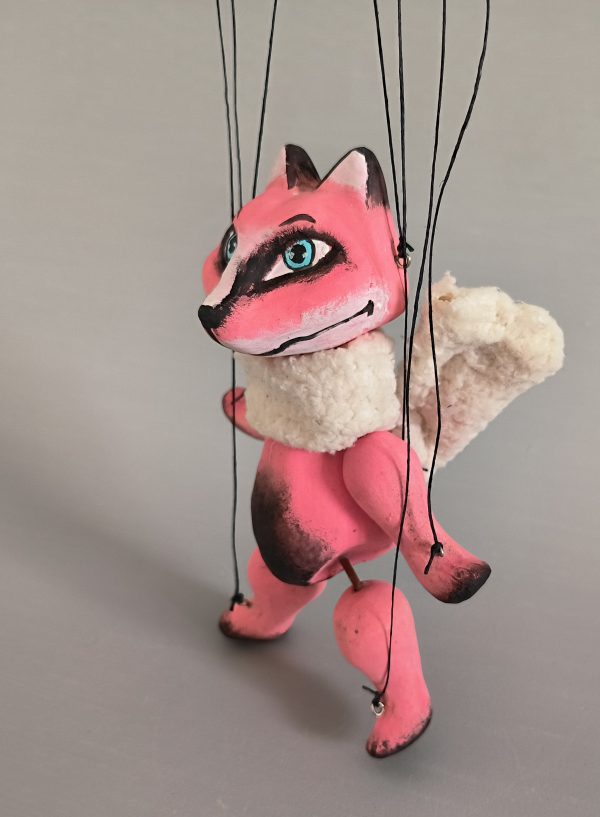 Pink Fox puppet - axamarionettes shop