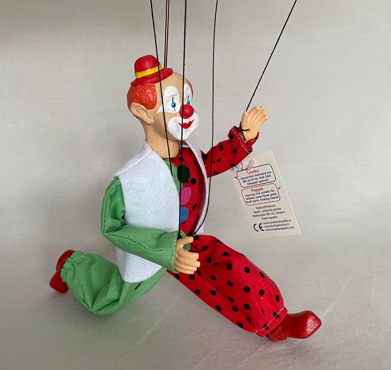 Happy Clown Little Kids Hand Puppet Made Just For Tiny Hands!