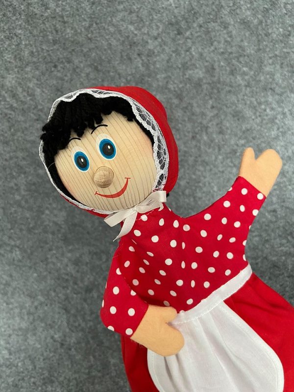 Little Red Riding Hood wooden hand puppet