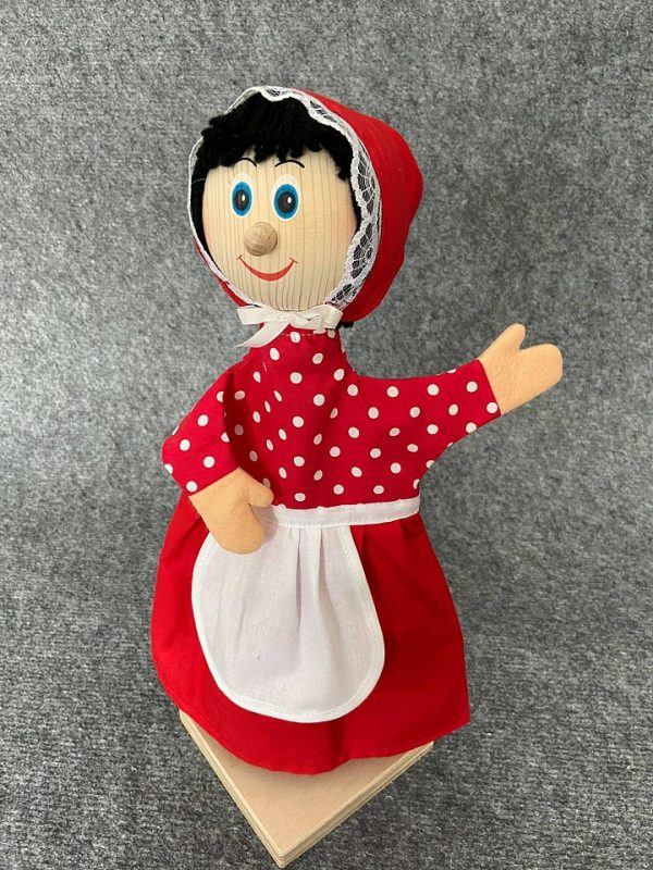 Little Red Riding Hood wooden hand puppet