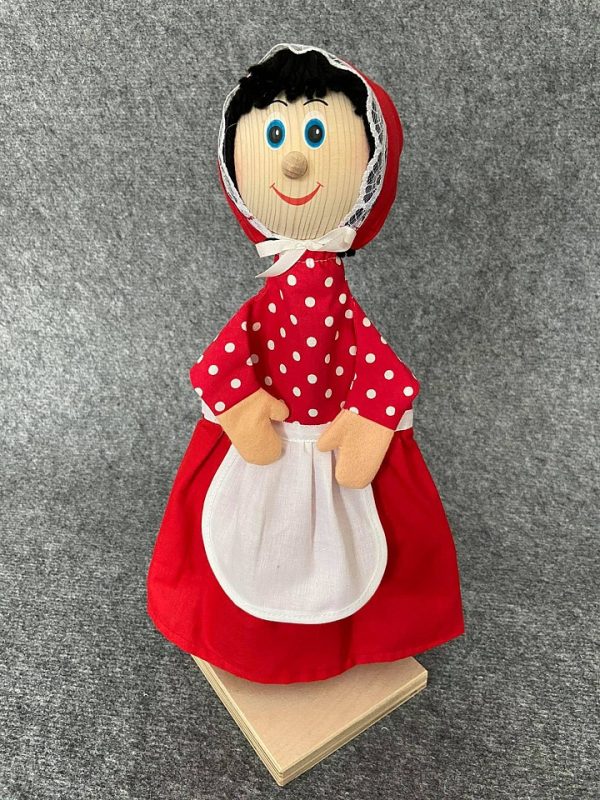 Little Red Riding Hood wooden hand puppet