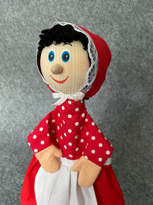 Little Red Riding Hood wooden hand puppet