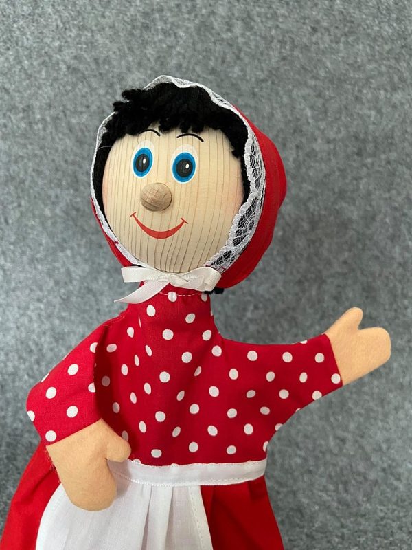 Little Red Riding Hood wooden hand puppet