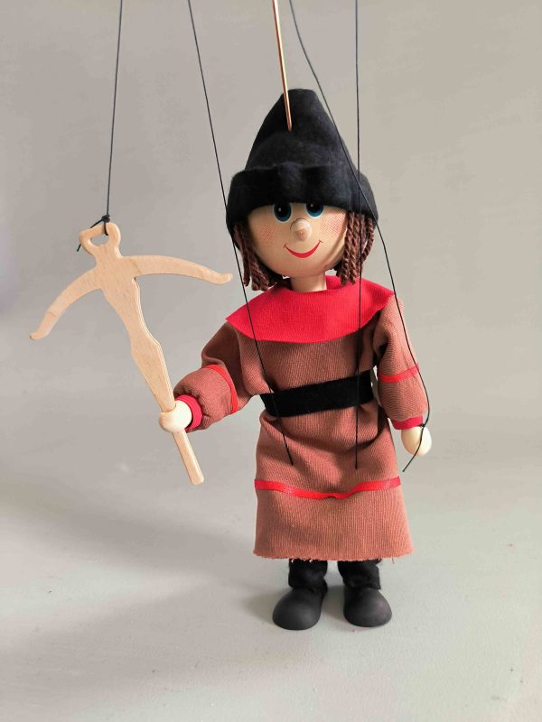 Castle defender small wooden Czech puppet