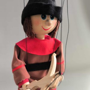 Robin Hood small wooden Czech puppet