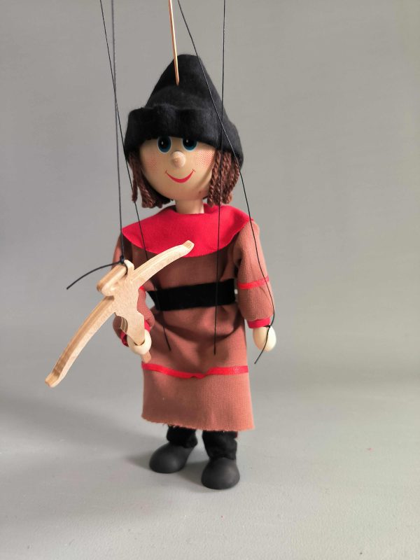 Castle defender small wooden Czech puppet