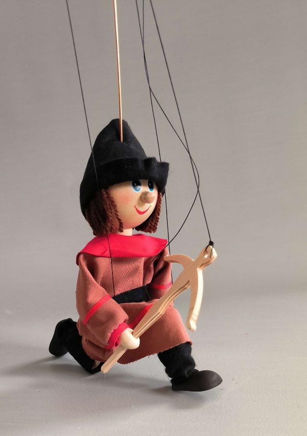 Castle defender small wooden Czech puppet