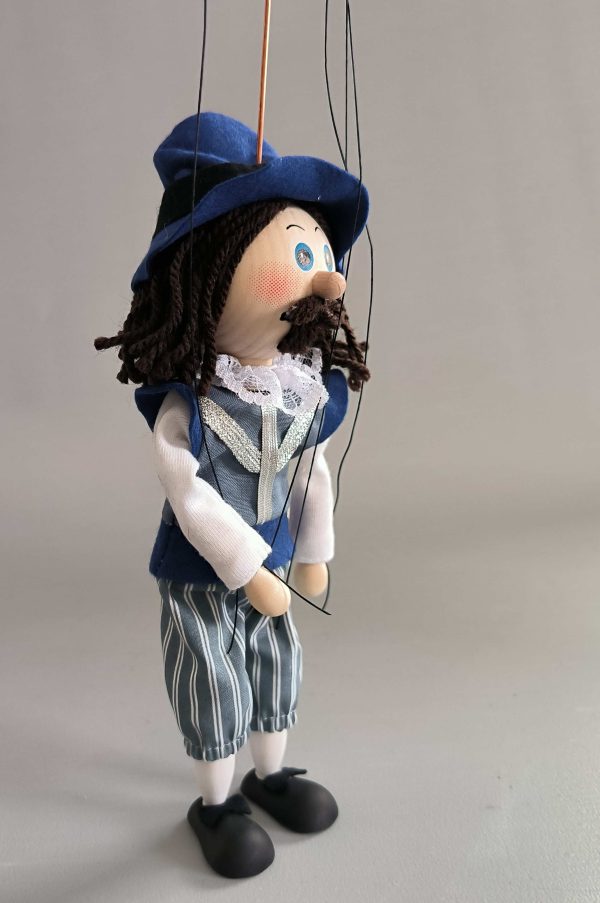 Courtier wooden Czech puppet