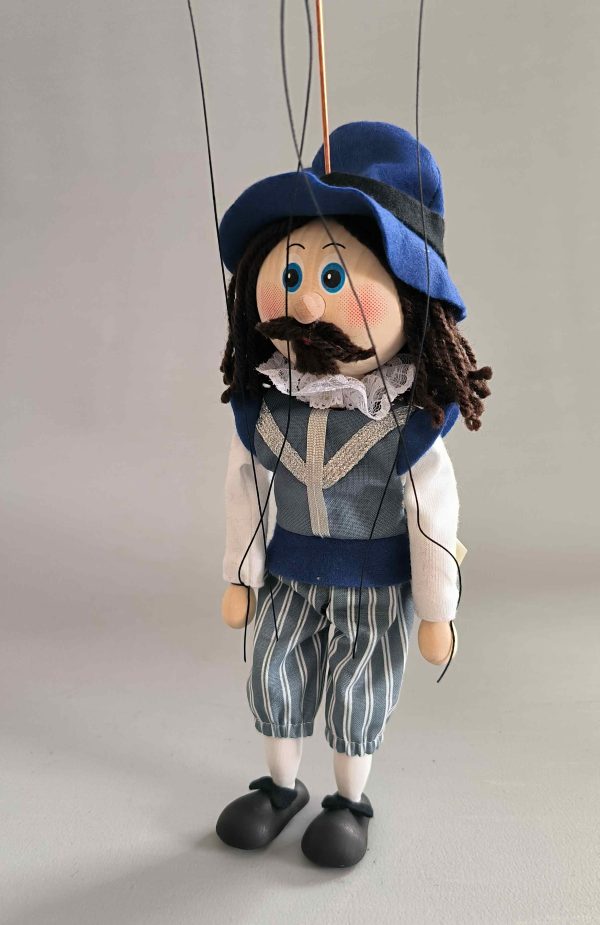 Courtier wooden Czech puppet