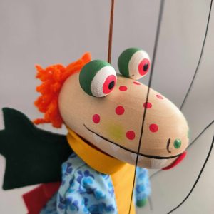 Dragon puppet wooden Czech marionette for sale