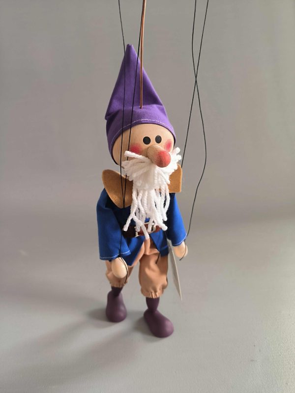 Dwarf wooden Czech puppet