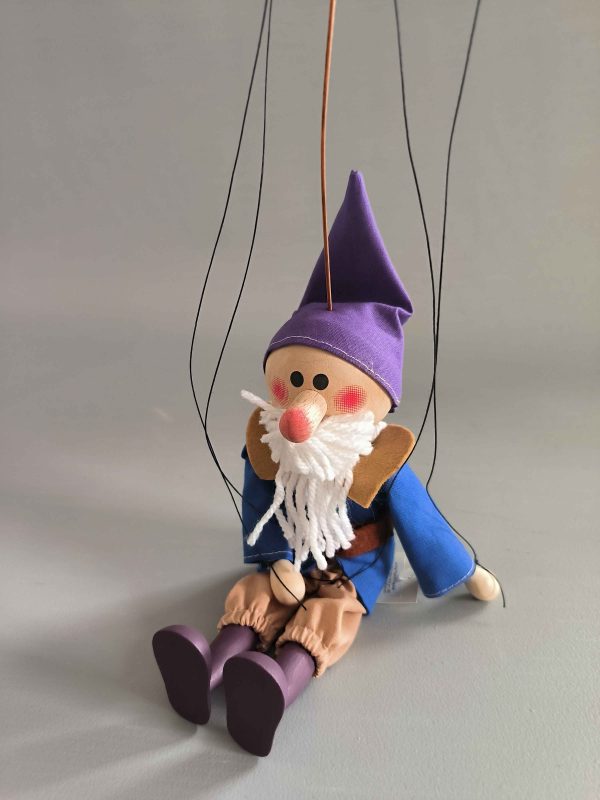 Dwarf wooden Czech puppet
