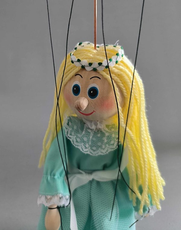Magical Fairy smade of wood Czech puppet