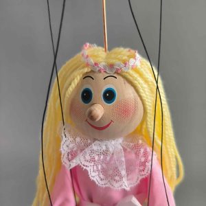 Pink Fairy wooden Czech puppet
