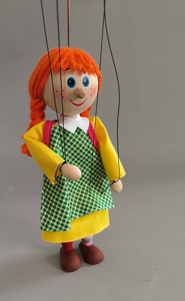 Girl wooden Czech puppet for sale