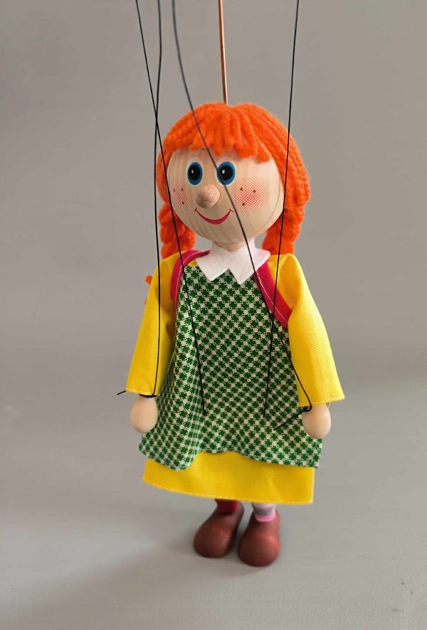 Girl wooden Czech puppet
