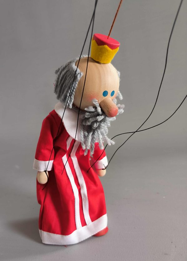 King small wooden Czech puppet
