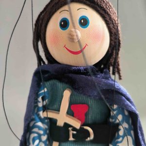 Medieval Knight small wooden Czech puppet for sale