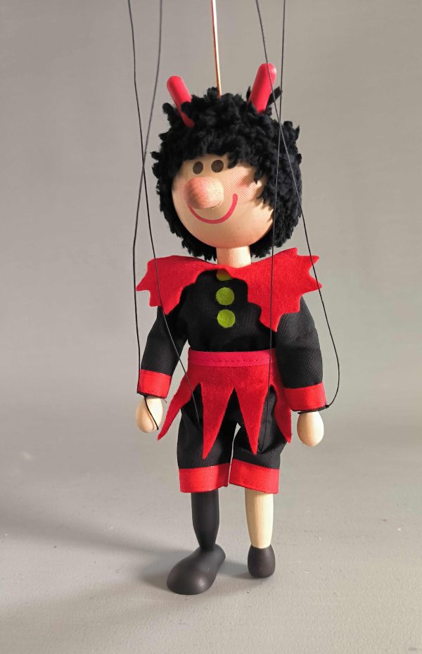 Little Devil small wooden Czech puppet