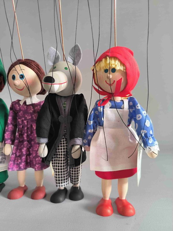Little Red Riding Hood wooden Czech puppet