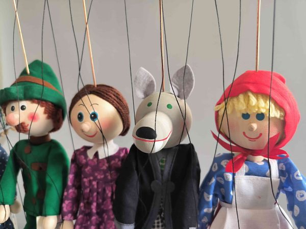 Little Red Riding Hood wooden Czech puppet for sale