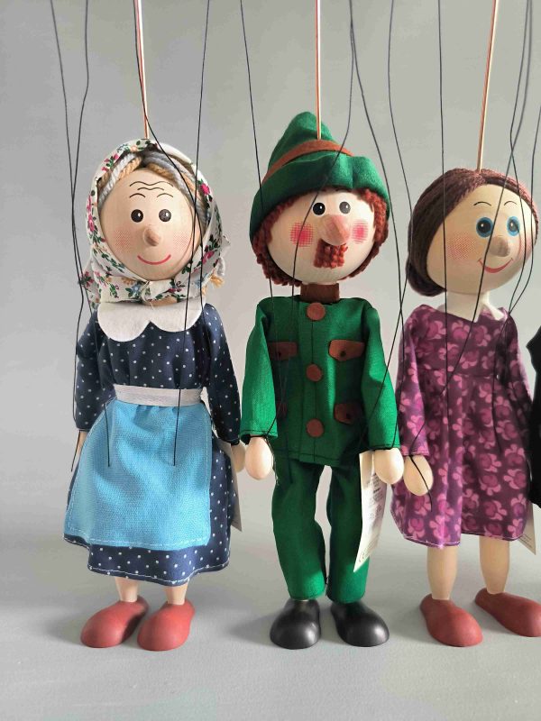 Little Red Riding Hood wooden Czech puppet