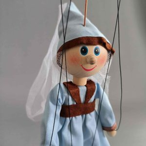Medieval Lady small wooden Czech puppet for sale