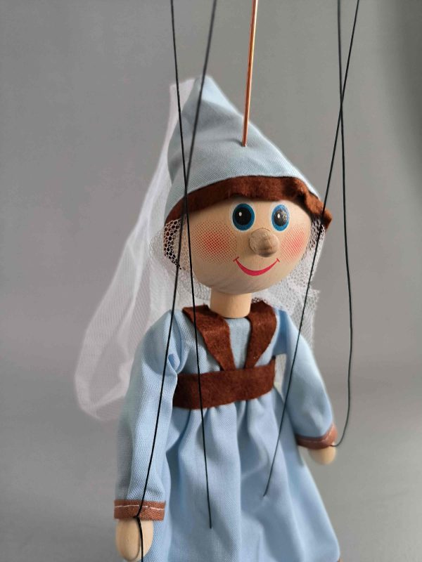 Medieval Lady small wooden Czech puppet for sale