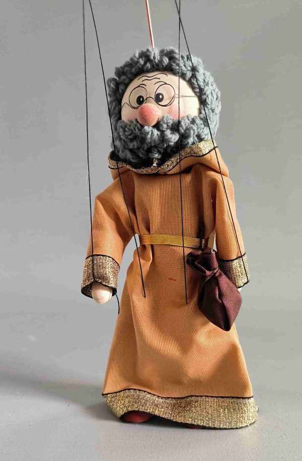 Merchant small wooden Czech puppet