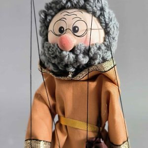 Merchant small wooden Czech puppet