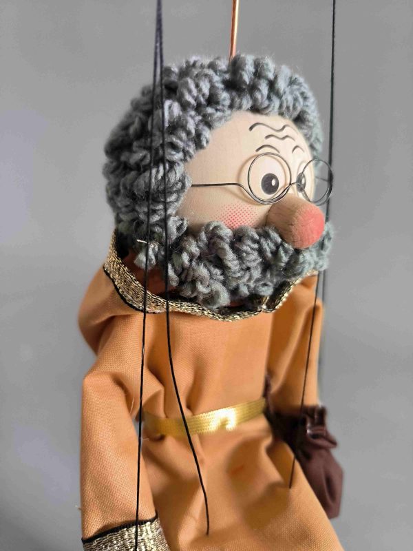 Merchant small wooden Czech puppet