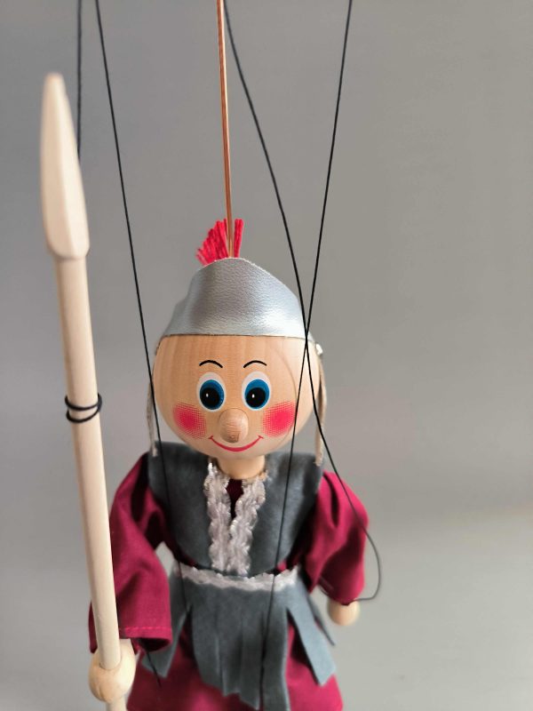 Roman Soldier small wooden Czech puppet