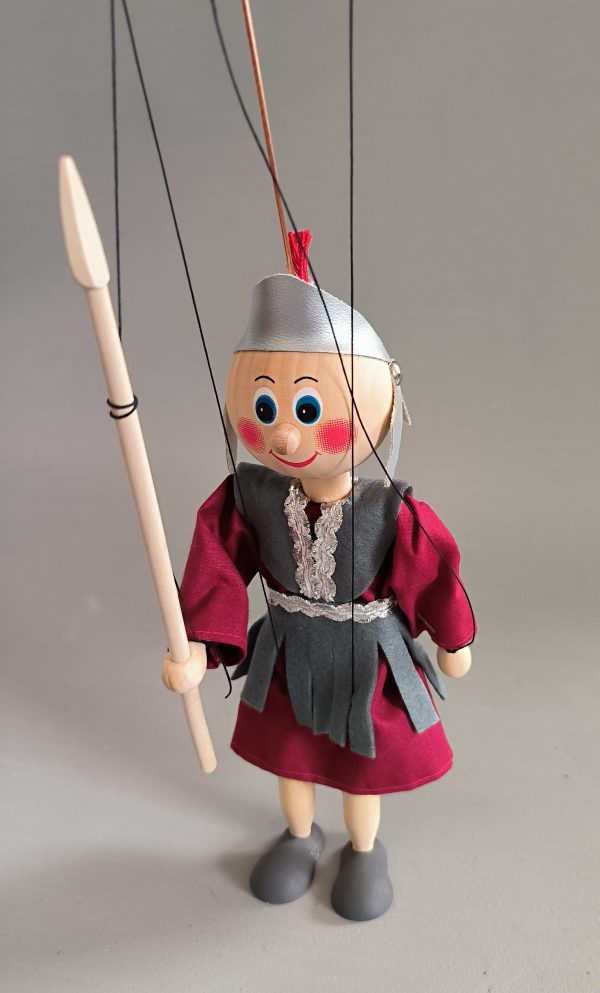 Roman Soldier small wooden Czech puppet
