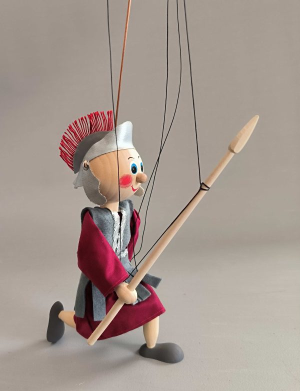 Roman Soldier small wooden Czech puppet