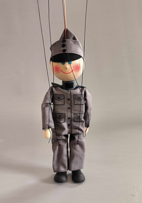 Soldier Svejk small wooden Czech puppet