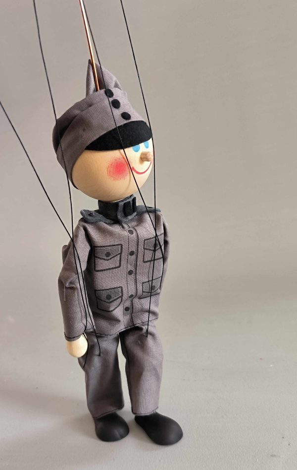 Soldier Svejk small wooden Czech puppet