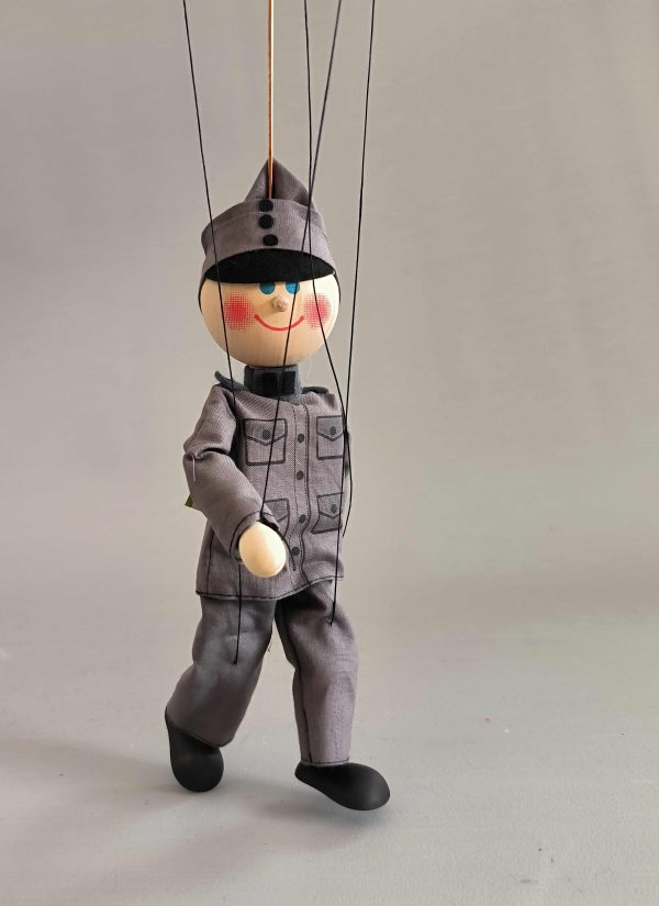 Soldier Svejk small wooden Czech puppet