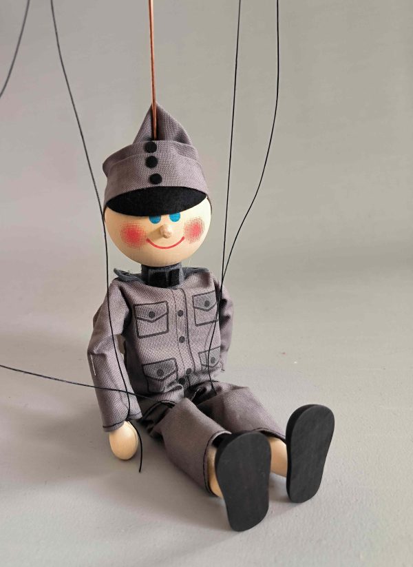 Soldier Svejk small wooden Czech puppet