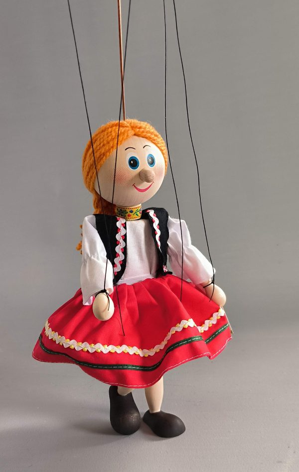 Village woman wooden Czech puppet