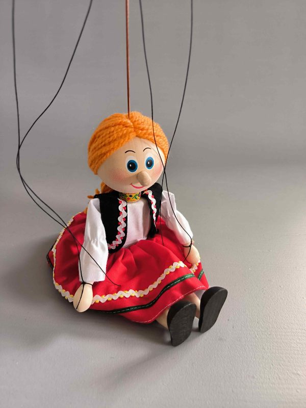 Village woman wooden Czech puppet