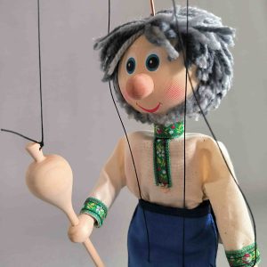 Winemaker small wooden Czech puppet